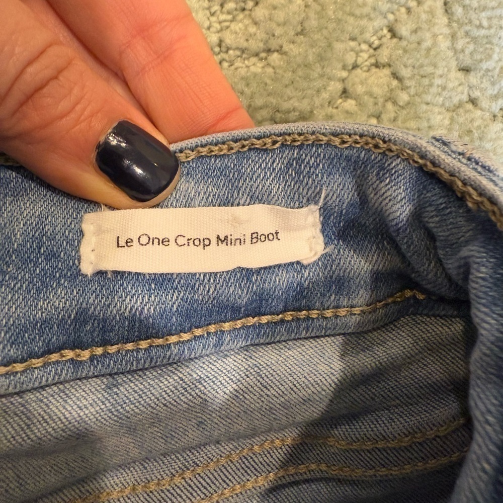 Frame Le One Crop Mini Boot Jeans in Caspio Sz 1 - Picture 5 of 14